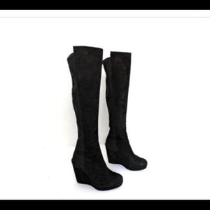 Stuart Weitzman Suede Platform Boots  6 1/2